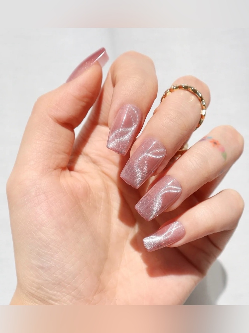 Nail Reformation Short Coffin Press-On Nails in PINK SWAY NIB